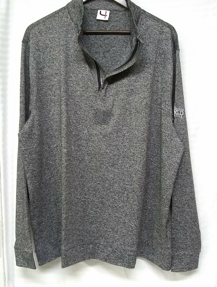 MYRTLE Beach G-Mac Men's Shirt Short Par 4 Zip Golf Polo XL/48 Gray Lg Sleeves